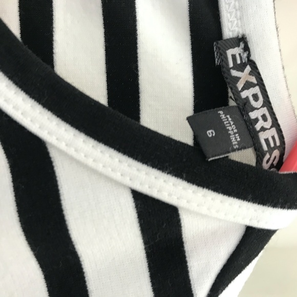 Express Black and White striped dress - Picture 2 of 2